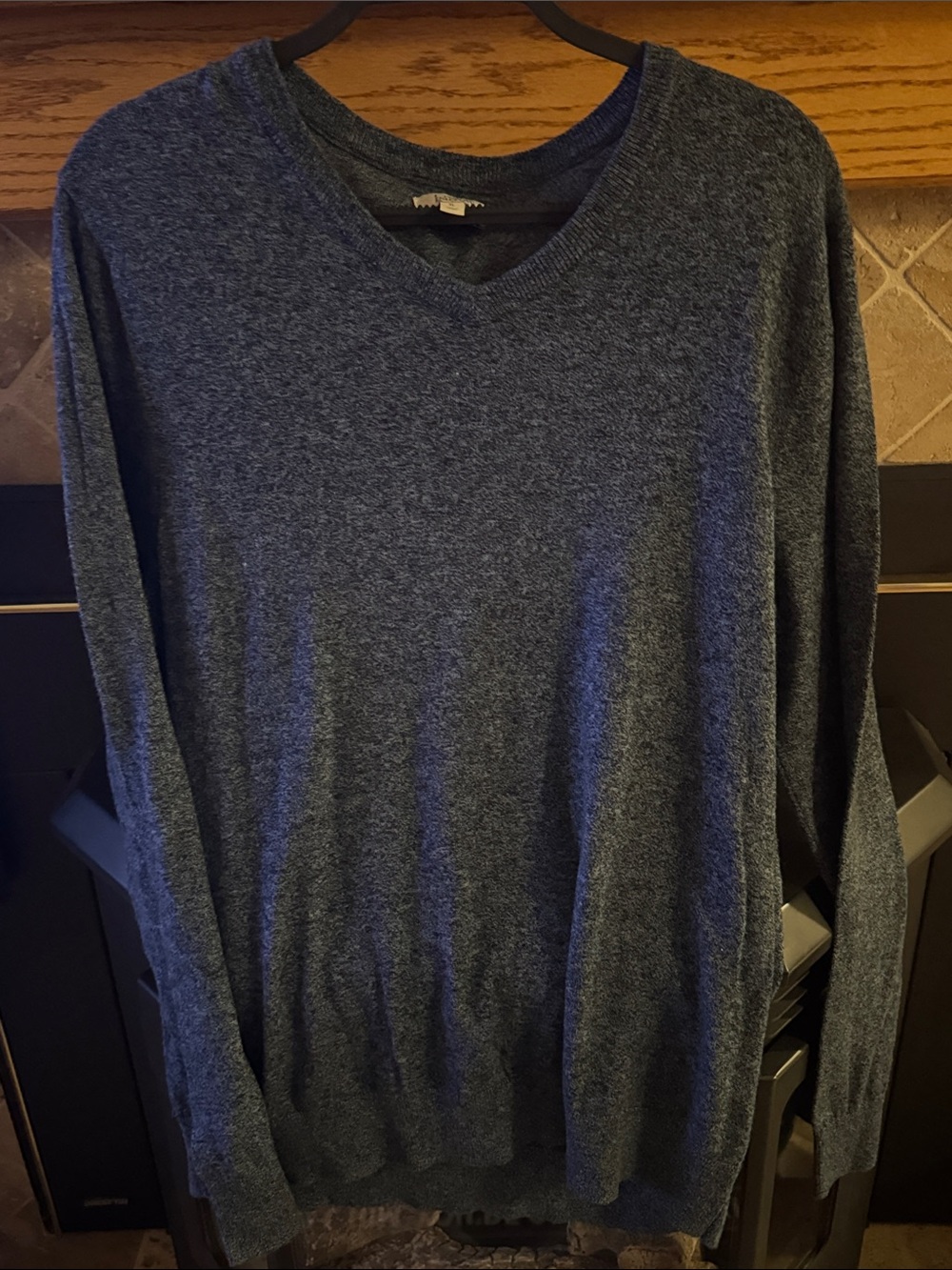 Croft & Barrow Men’s Long Sleeve Heather Blue V-Neck Sweater XL